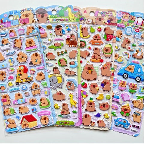 BC Mini Capybara Puffy Stickers 11061