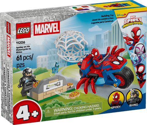 LEGO Spidey Spidey on his Motorcycle vs. Rhino 11206