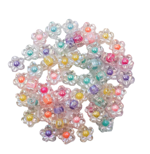 Acrylic Flower - Shaped Spacer Bead Transparent Cute Beads