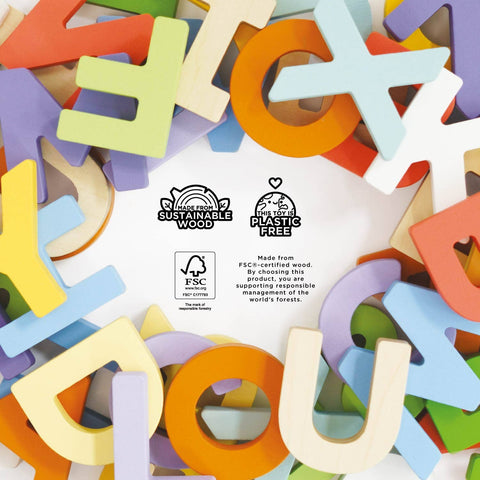 Le Toy Van Wooden Alphabet Set & Bag