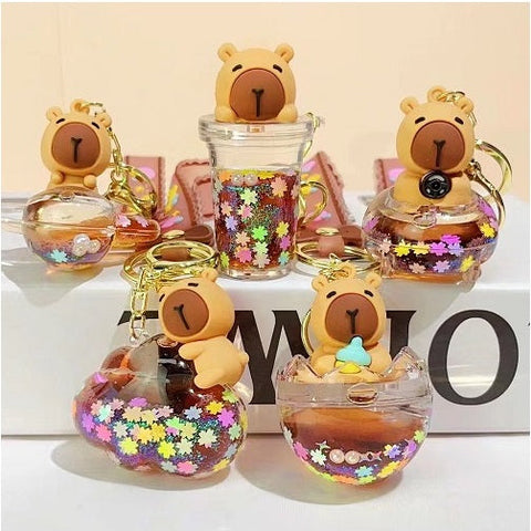 BC Mini Capybara Sparkle Floaty Key Charm
