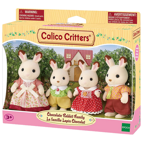 Calico Critters Chocolate Rabbit Family