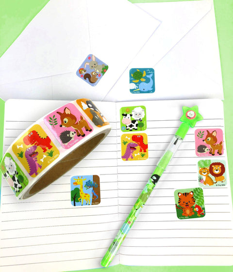 Tiny Mills Animal Stickers 100 Stickers/Dispenser