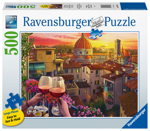 Ravensburger Cozy Wine Terrace 500 Piece Large Format