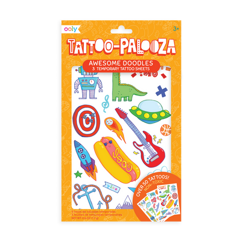 OOLY Tattoo Palooza: Temporary Tattoos - Awesome Doodle