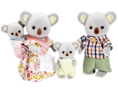 Calico Critters Set of 4 Doll Figures, Koala Family, Collectible Toys