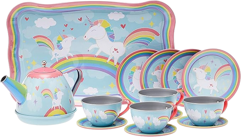 Tin Tea Set Unicorn