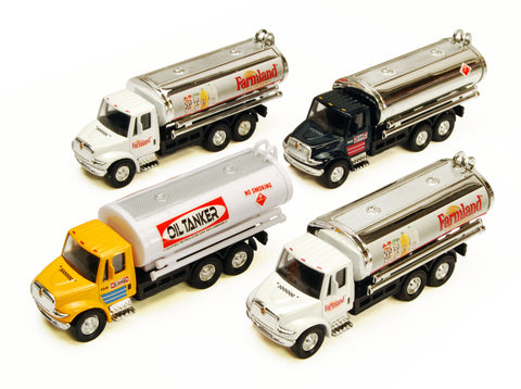 Kinsmart International Farmland Dairies & Oil Tankers Diecast Model Truck 2105FD/3