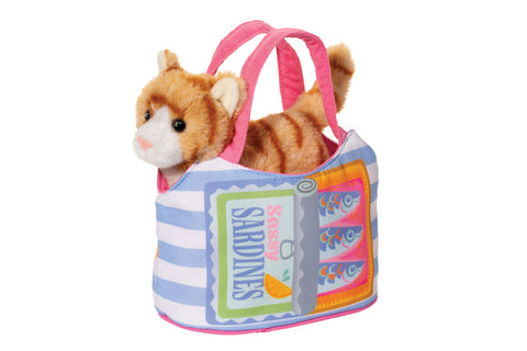 Douglas Sardine Sassy Pet Sak w/ Striped Cat
