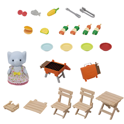 Calico Critters BBQ Picnic Set - Elephant Girl