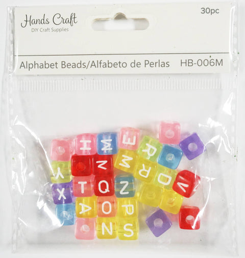 Alphabet Beads - Cube Shape (5 colors available)