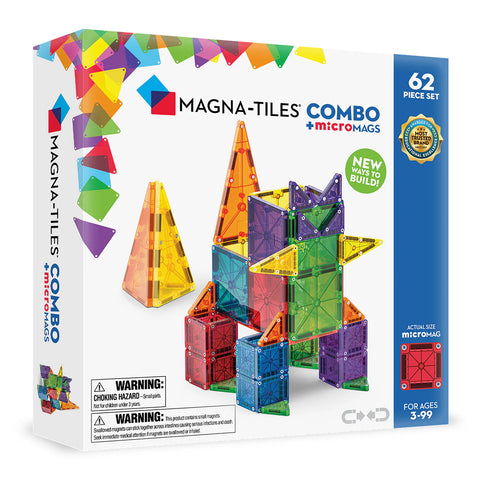 MAGNA-TILES® microMAGS 62 Piece Combo Set
