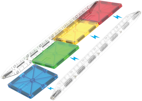 MAGNA-TILES® Rail Racers Deluxe 90-Piece