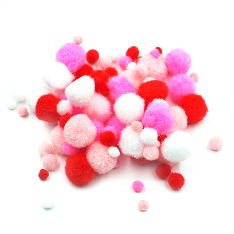 Pom Pom Balls in Asstd. Colors & Sizes, 100-ct