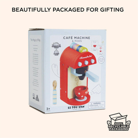 Le Toy Van Wooden Toy Coffee Machine & Pods