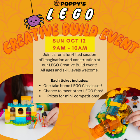 LEGO Creative Build Event: Sunday October 12th, 9am - 10am (HALLOWEEN THEMED)
