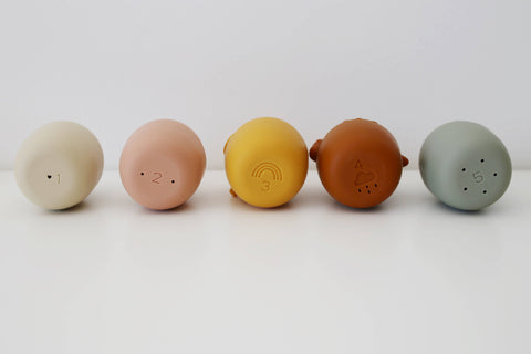 Animal Mold Free Silicone Bath Toy Set 