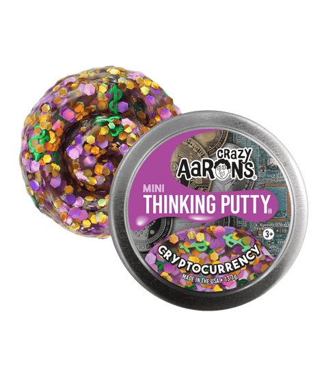 Crazy Aaron's Mini Cryptocurrency - 2" Thinking Putty Tin