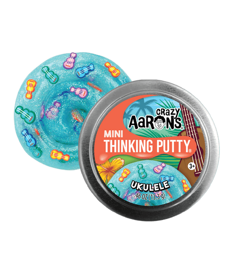 Crazy Aaron's Mini Ukulele - 2" Thinking Putty Tin