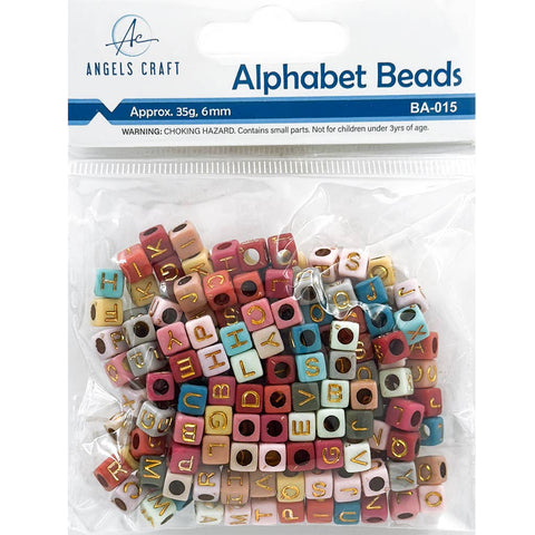 Alphabet Beads - Cube Shape (5 colors available)