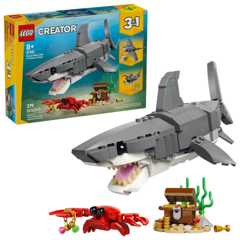 LEGO Creator Fierce Shark with a Treasure Chest 31381