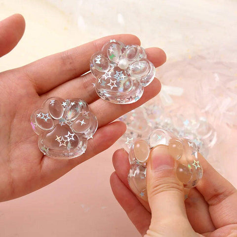 Pinch Family: Taba Squishy Transparent Mini Cat Paw Fidget