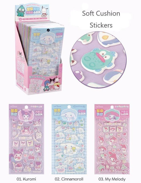 Lucia's K-Wonderland Sanrio Super Soft Deco Big size Stickers 6Type 1BOX