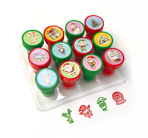 Vintage Rustic Christmas Stamp Kit for Kids
