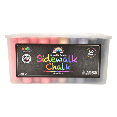 CocoNut Outdoor Jumbo Outdoor Sidewalk Chalk - 50 Piece Bucket
