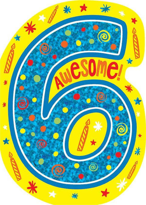 6th Birthday Foil Card