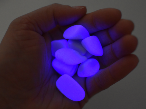 Super Bright Glow Pebbles - Purple