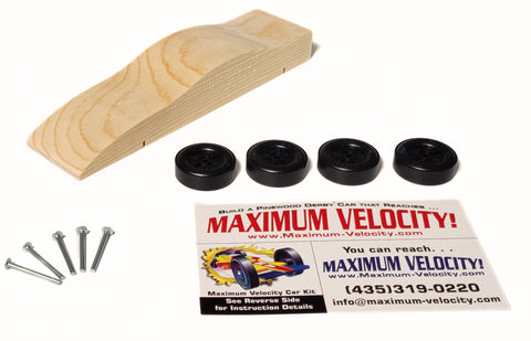 Maximum Velocity Pre-Shaped Muscle Car Pinewood Derby Car Kit