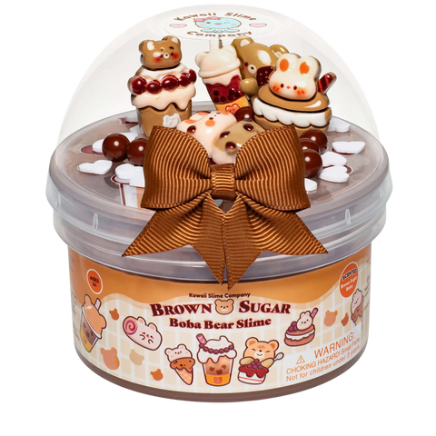 The Kawaii Company Brown Sugar Boba Bear Signature Dome Slime