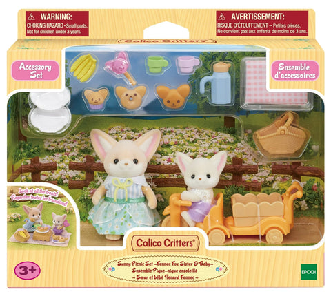 Calico Critters Sunny Picnic Set - Fennec Fox Sister and Baby