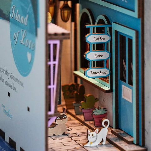 Hands Craft DIY Miniature House Book Nook Kit: Island of Love