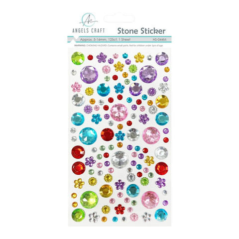 Angels Craft Round & Flower Shape Rhinestone Stickers