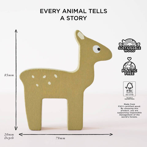 Le Toy Van Woodland Stacking Forest Animals & Bag