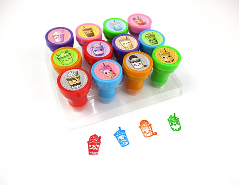 Boba Bubble Milk Tea Drinks Stamp Kit for Kids