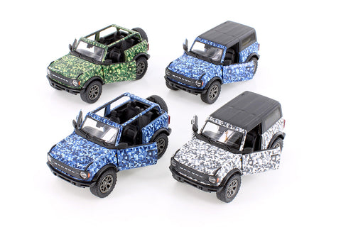 Kinsmart 2022 Ford Bronco Camo Edition Assorted 1/34 Scale Diecast Model Car 5445D/AB