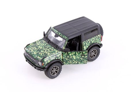 Kinsmart 2022 Ford Bronco Camo Edition Assorted 1/34 Scale Diecast Model Car 5445D/AB