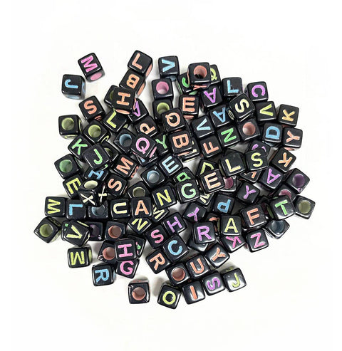 Alphabet Beads - Cube Shape (5 colors available)
