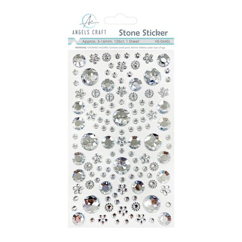 Angels Craft Round & Flower Shape Rhinestone Stickers