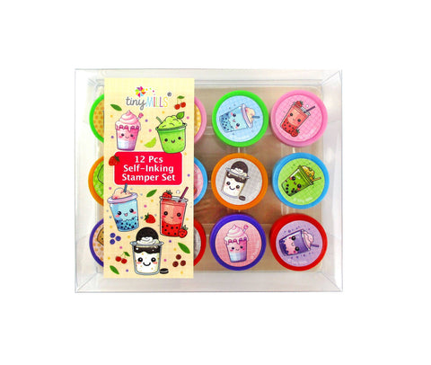 Boba Bubble Milk Tea Drinks Stamp Kit for Kids