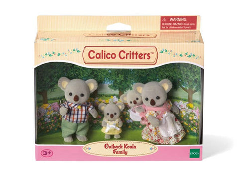 Calico Critters Set of 4 Doll Figures, Koala Family, Collectible Toys