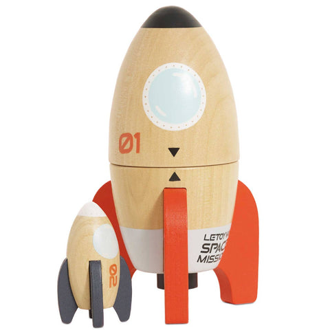 Le Toy Van Wooden Magnetic Space Rocket Duo