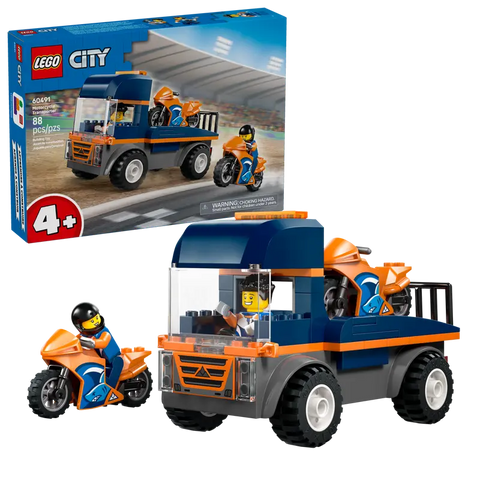 LEGO City Great Vehicles Motorcycle Transporter 60491