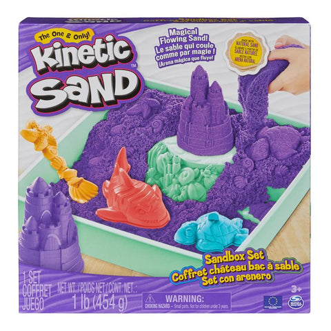 Kinetic Sand Sandbox Set with 1 lb Play Sand Assortment