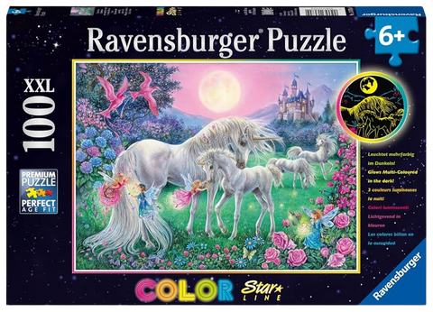 Ravensburger Unicorns in the Moonlight 100 Pc Puzzle (glow)