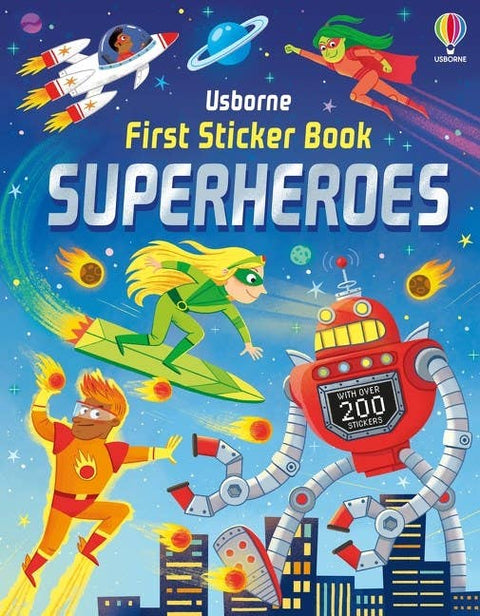 First Sticker Book Superheroes : Usborne