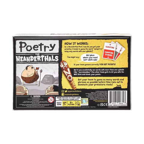 Poetry For Neanderthals Card Game
